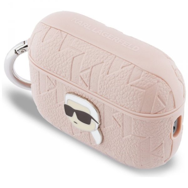 Karl Lagerfeld Monogram Karl Head – Ekskluzywne Etui do Apple AirPods Pro – Pink