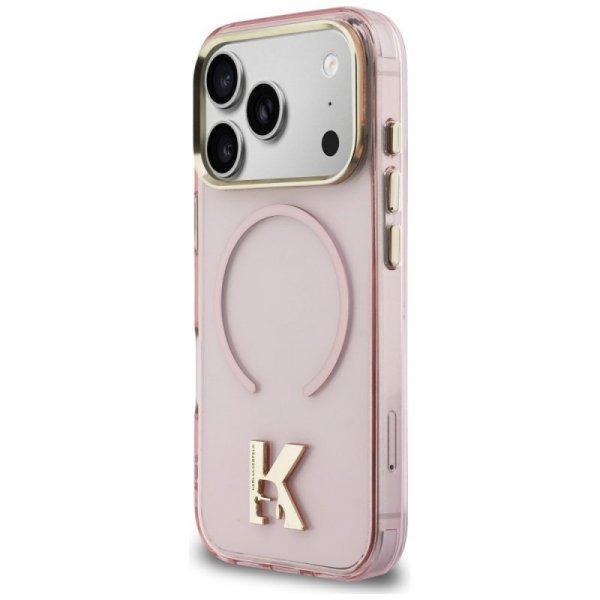 Etui Karl Lagerfeld IML K Head Logo      MagSafe do iPhone 17 Pro różowy