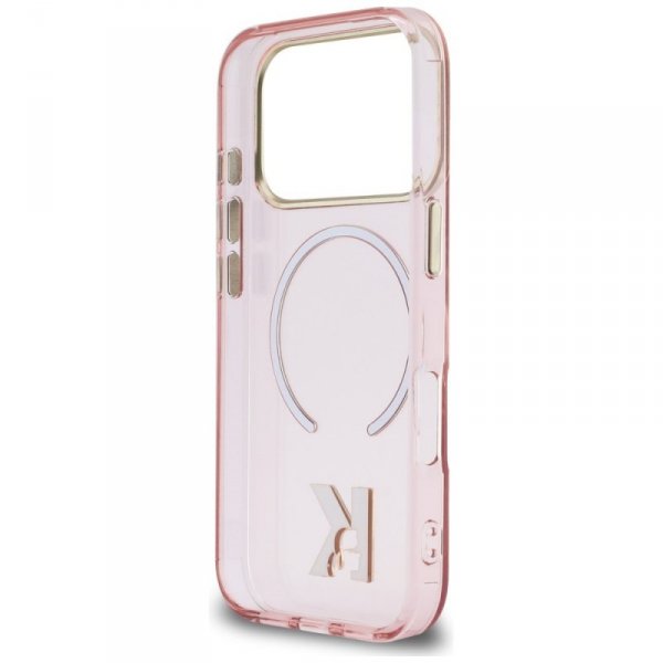 Etui Karl Lagerfeld IML K Head Logo      MagSafe do iPhone 17 Pro różowy