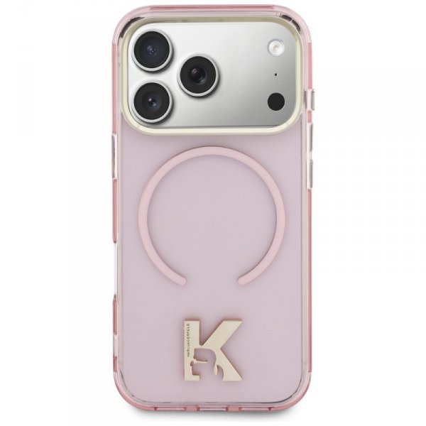 Etui Karl Lagerfeld IML K Head Logo      MagSafe do iPhone 17 Pro Max różowy