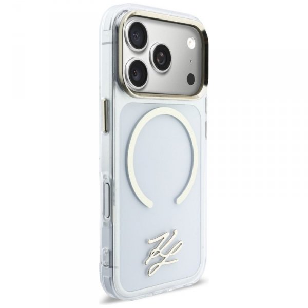 Etui Karl Lagerfeld IML KL Script Logo   MagSafe do iPhone 17 Pro przezroczysty