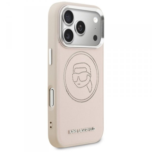 Etui Karl Lagerfeld K Head Point Logo    MagSafe do iPhone 17 Pro różowy