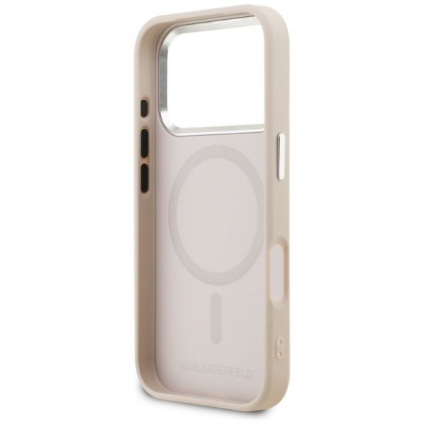 Etui Karl Lagerfeld K Head Point Logo    MagSafe do iPhone 17 Pro Max różowy