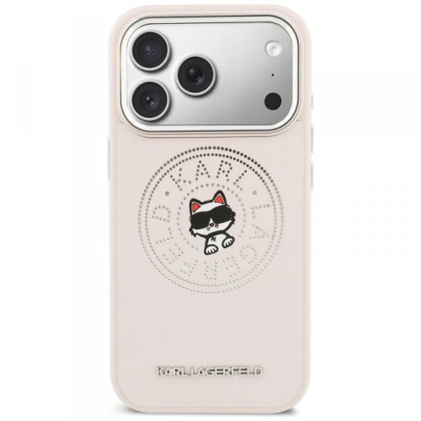 Etui Karl Lagerfeld Point & Choupette    Sketch MagSafe do iPhone 17 Pro różowy