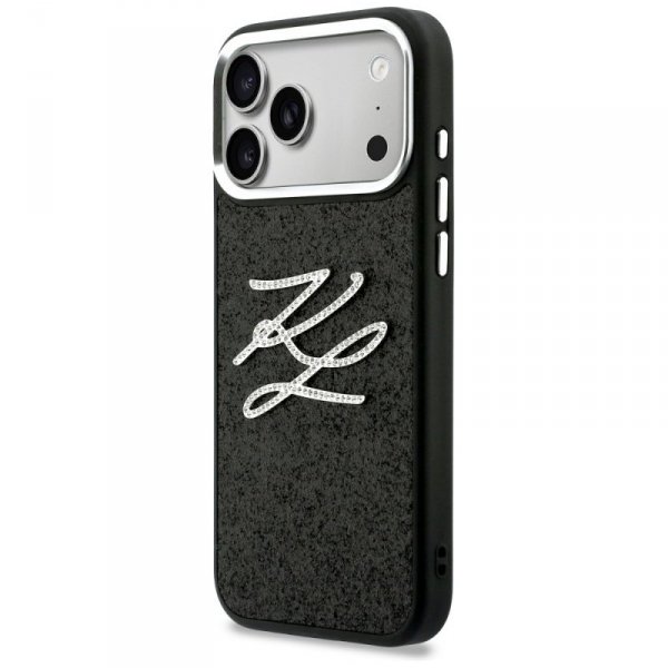 Etui Karl Lagerfeld IML Glitter KL       Diamond Logo do iPhone 17 Pro Max czarny
