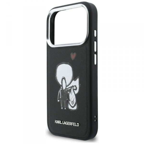 Etui Karl Lagerfeld Karl & Choupette     Back Logo MagSafe do iPhone 17 Pro Max czarny