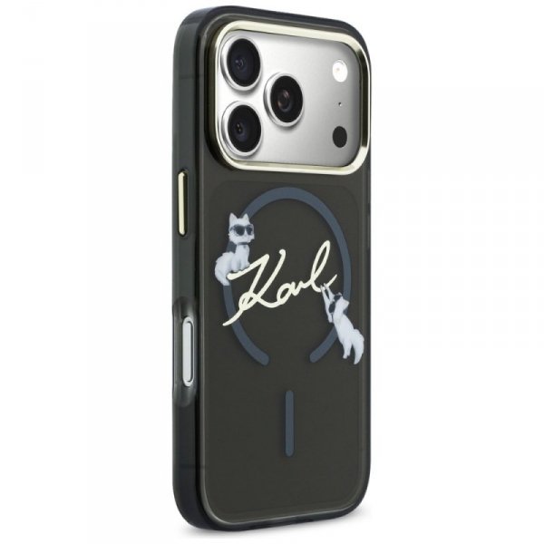 Etui Karl Lagerfeld IML Choupettes Karl  Script Logo MagSafe do iPhone 17 Pro czarny