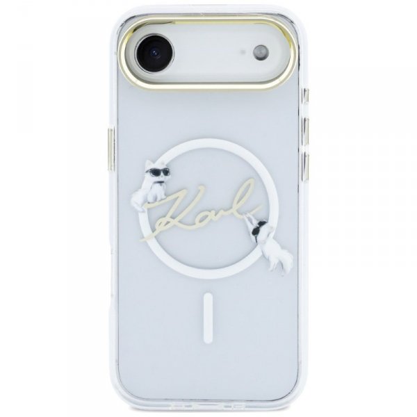 Etui Karl Lagerfeld IML Choupettes Karl  Script Logo MagSafe do iPhone Air przezroczysty
