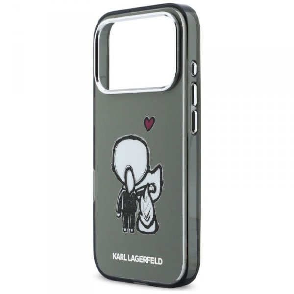 Etui Karl Lagerfeld Karl & Choupette     Back MagSafe do iPhone 17 Pro Max czarny