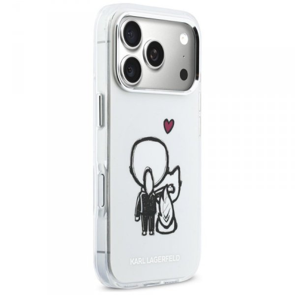 Etui Karl Lagerfeld Karl & Choupette     Back MagSafe do iPhone 17 Pro przezroczysty