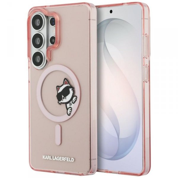 Etui Karl Lagerfeld IML Peekaboo         Choupette MagSafe do Samsung Galaxy S26 Ultra różowy