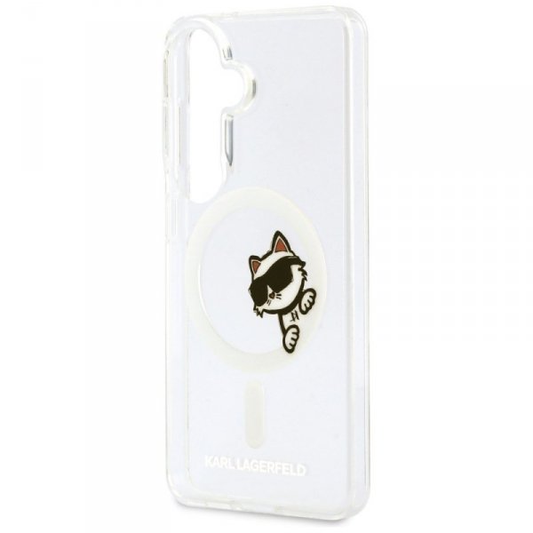 Etui Karl Lagerfeld IML Peekaboo         Choupette MagSafe do Samsung Galaxy S26 przezroczysty