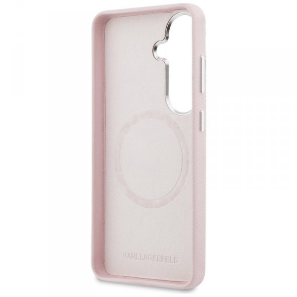 Etui Karl Lagerfeld K Metal Logo MagSafe do Samsung Galaxy S26 różowy