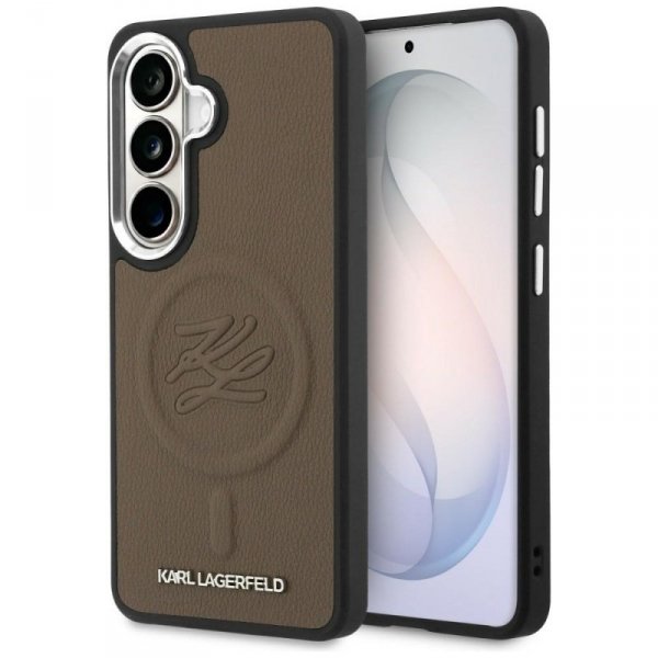 Etui Karl Lagerfeld Embossed Ring        Initials MagSafe do Samsung Galaxy S26 brązowy