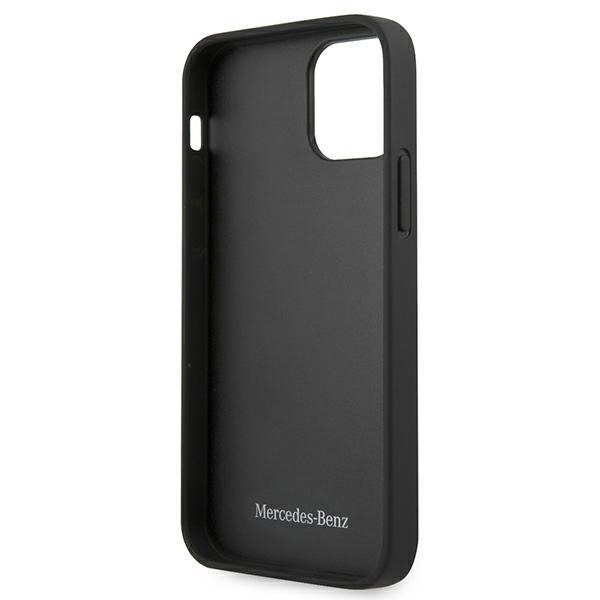 Mercedes MEHCP12SCDOBK iPhone 12 mini5,4&quot; czarny/black hardcase Leather Perforated Area