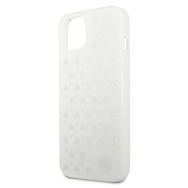 Mercedes MEHCP13MESPWH iPhone 13 / 14 / 15 6.1&quot; biały/white hardcase Silver Stars Pattern