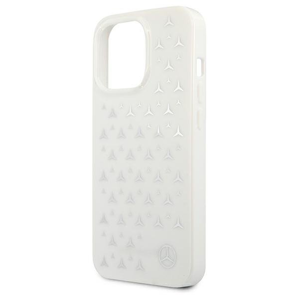 Mercedes MEHCP13XESPWH iPhone 13 ProMax 6,7&quot; biały/white hardcase Silver Stars Pattern