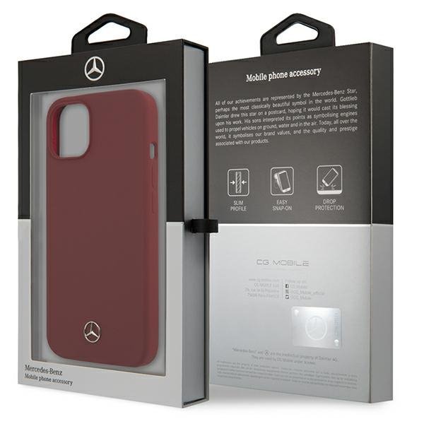 Mercedes MEHCP13MSILRE iPhone 13 / 14 / 15 6.1&quot; czerwony/red hardcase Silicone Line