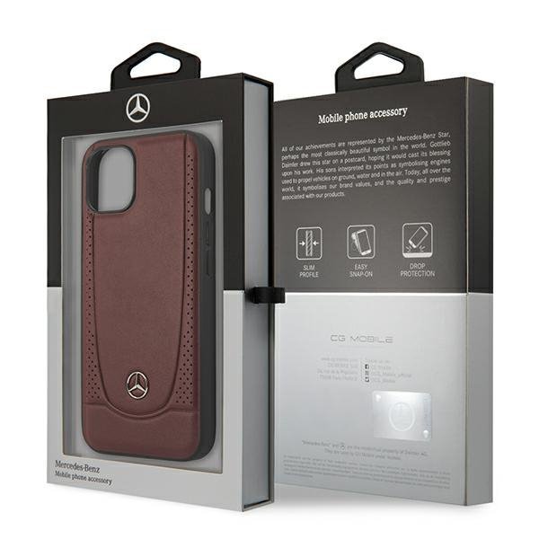 Mercedes MEHCP15SARMRE iPhone 15 6.1&quot; czerwony/red hardcase Leather Urban Bengale