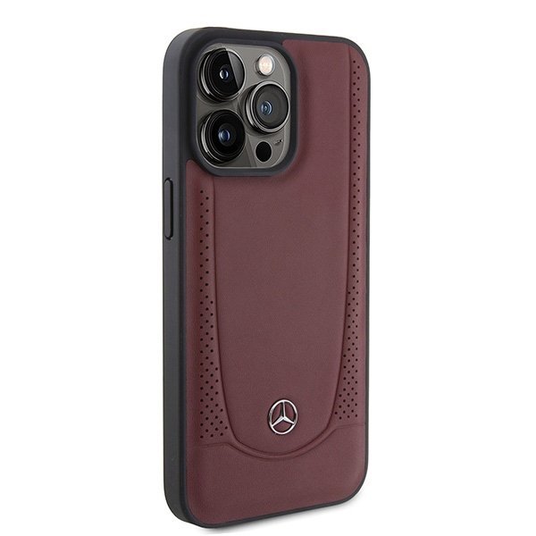 Mercedes MEHCP15LARMRE iPhone 15 Pro 6.1&quot; czerwony/red hardcase Leather Urban Bengale
