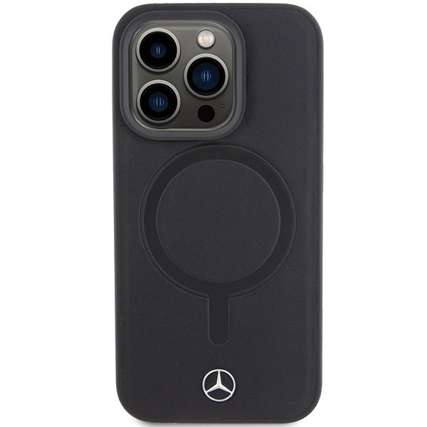 Mercedes MEHMP15L23RCMK iPhone 15 Pro 6.1&quot; czarny/black hardcase Smooth Leather MagSafe
