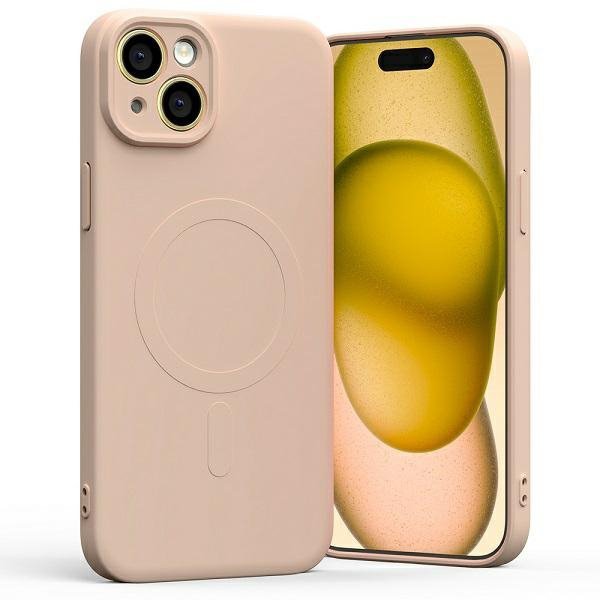 Mercury MagSafe Semi-Silicone iPhone 15 Plus / 14 Plus 6,7&quot; różowo-piaskowy /pink sand