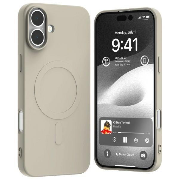 Mercury MagSafe Semi-Silicone iPhone 16Plus 6,7&quot; kamienny/stone
