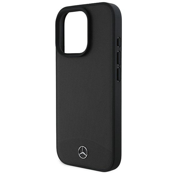 Mercedes MEHMP16L23RBARK iPhone 16 Pro 6.3&quot; czarny/black hardcase Textured And Plain Leather MagSafe