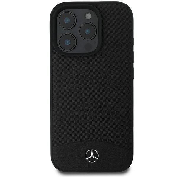Mercedes MEHMP16X23RBARK iPhone 16 Pro Max 6.9&quot; czarny/black hardcase Textured And Plain Leather MagSafe