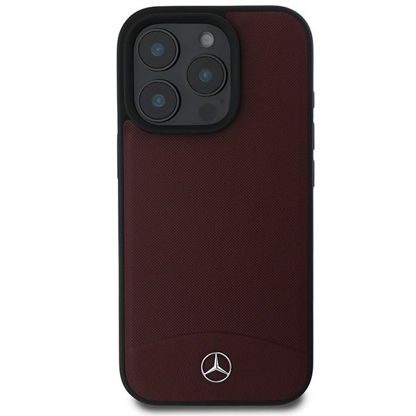Mercedes MEHMP16L23RBARR iPhone16 Pro 6.3&quot; czerwony/red hardcase Textured And Plain Leather MagSafe