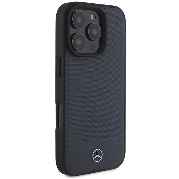Mercedes MEHMP16X23RBARV iPhone16 Pro Max 6.9&quot; granatowy/navy hardcase Textured And Plain Leather MagSafe