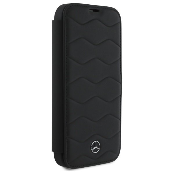 Mercedes MEBKP16X23RWRSK iPhone 16 Pro   Max 6.9&quot; czarny/black bookcase MB Waves Leather