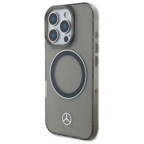 Mercedes MEHMP16L23HUOSK iPhone 16 Pro   6.3&quot; czarny/black hardcase Silver Ring MagSafe