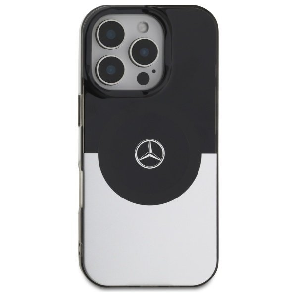 Mercedes MEHMP16X23HBIGK iPhone 16 Pro   Max 6.9&quot; czarny srebrny/black silver hardcase Double Layer BiColor MagSafe