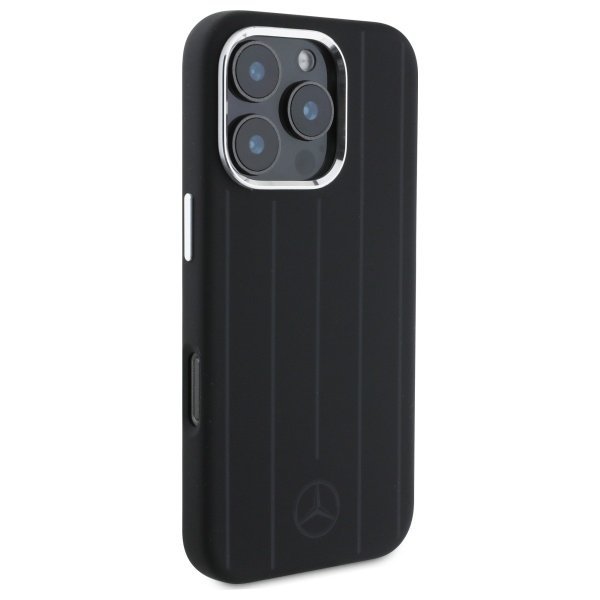 Mercedes MEHMP16X23SUVSK iPhone 16 Pro   Max 6.9&quot; czarny/black hardcase Silicone Vertical Tonal Stripes MagSafe