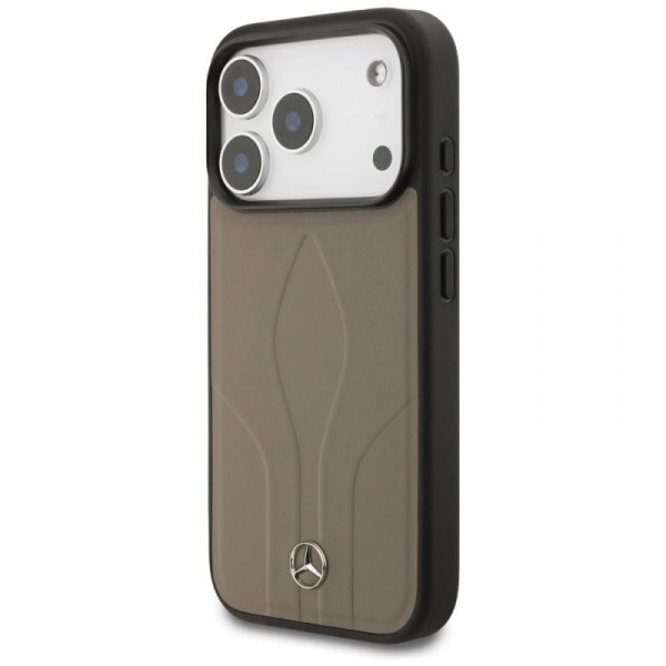 Etui Mercedes Leather The Move MagSafe   do iPhone 17 Pro taupe