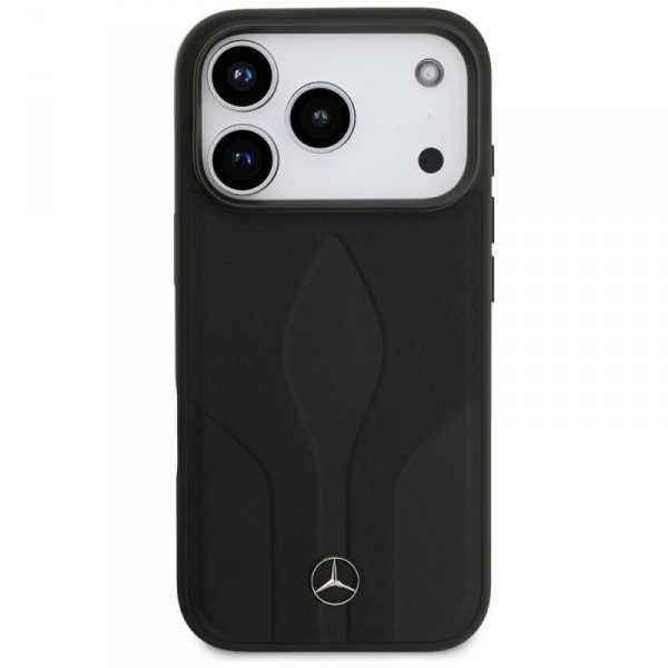 Etui Mercedes Leather The Move MagSafe   do iPhone 17 Pro czarny