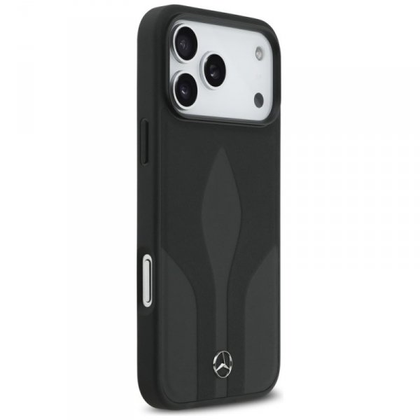 Etui Mercedes Leather The Move MagSafe   do iPhone 17 Pro Max czarny