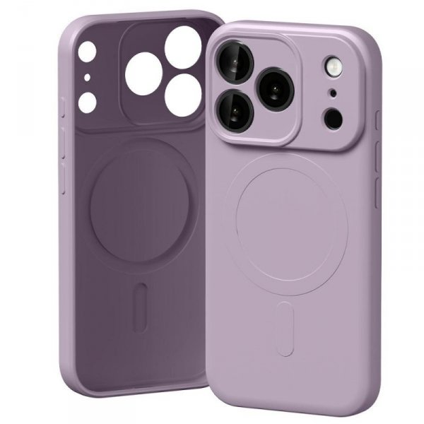 Etui Mercury Semi-Silicone MagSafe do    iPhone 17 Pro lawendowa szarość