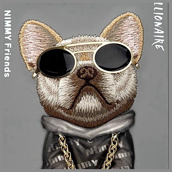 Nimmy etui iPhone 16 Pro Max 6.9&quot;        szary/gray Glasses Cool Dog