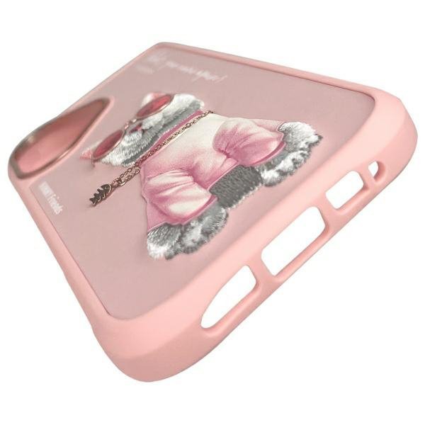 Nimmy etui iPhone 16 6.1&quot; różowy/pink    Glasses Cool Cat