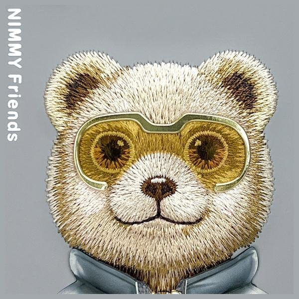 Nimmy etui iPhone 16 6.1&quot; szary/gray     Cool&Cute 2.0 Bear