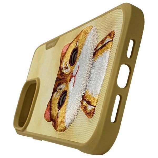 Nimmy etui iPhone 15 Pro 6.1&quot; khaki Big  Eyed Pet 2.0 Cat