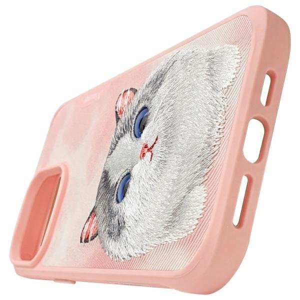 Nimmy etui iPhone 15 Pro 6.1&quot;            różowy/pink Big Eyed Pet 2.0 Cat