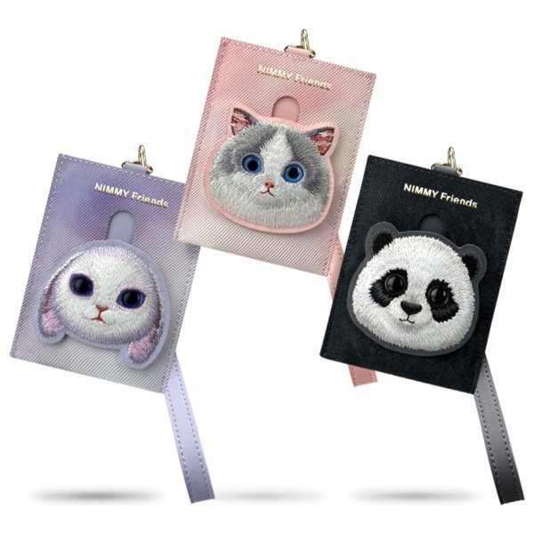 Nimmy portfel na karty fioletowy/purple  Big Eyed Pet 2.0 Rabbit