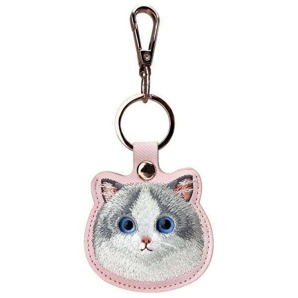 Nimmy Zestaw 3w1 torebka na telefon +    portfel + etui na lokalizator różowy/pink Big Eyed Pet 2.0 Cat