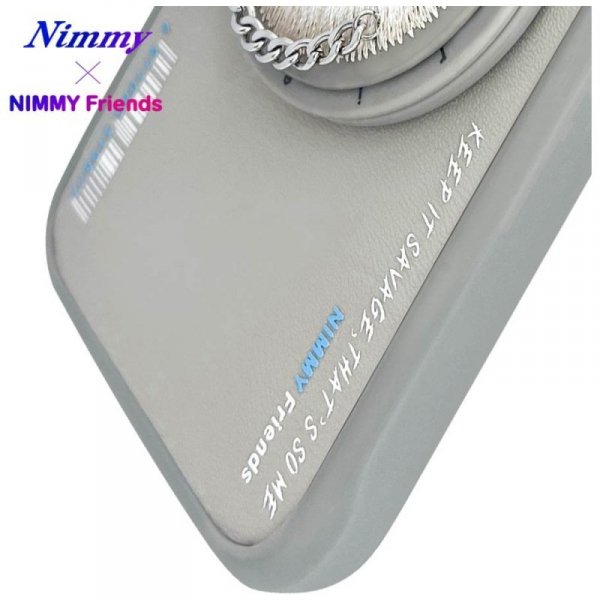 Etui Nimmy Glasses Cool Cat MagSafe do   iPhone 16 szary