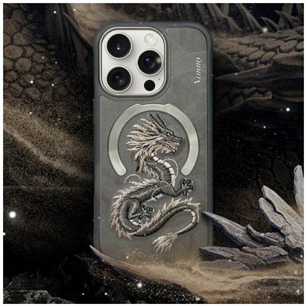 Etui Nimmy Dragon MagSafe do iPhone 16   Pro szary