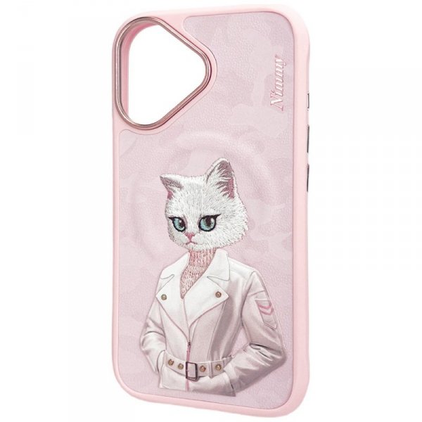 Etui Nimmy Magnetic fashion cute pet     MagSafe do iPhone 16 różowy