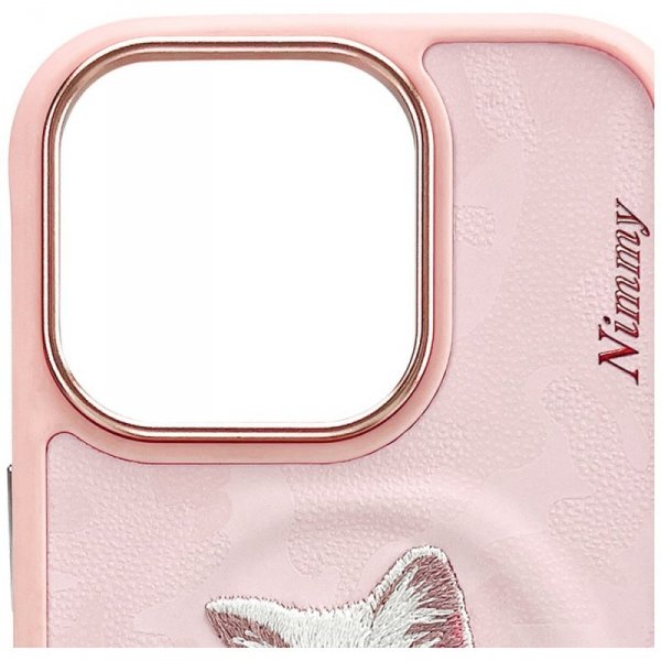Etui Nimmy Magnetic fashion cute pet     MagSafe do iPhone 16 Pro różowy